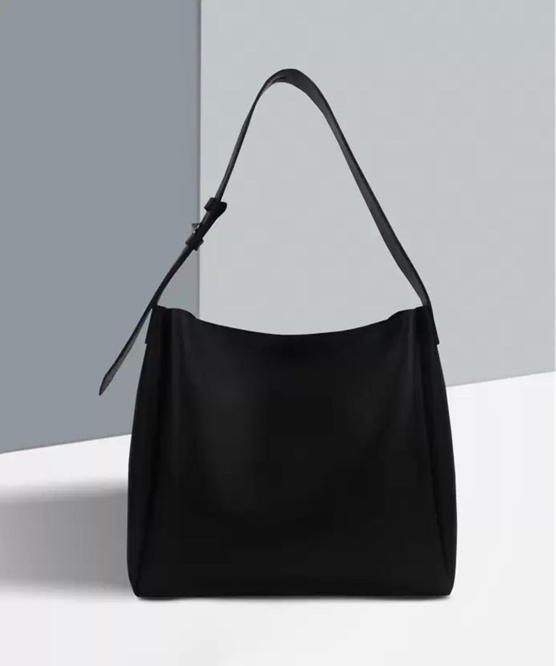 Osman Black PU Leather Tote Bag for Women - Image 1
